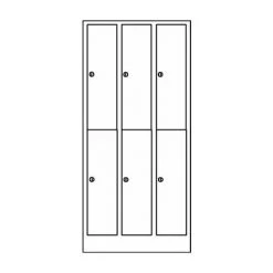 Wolf Garderobenschrank In Komfort-Größe - 6 Abteile, Abteilbreite 300 Mm - -WOLF Geschäft 15617281 2