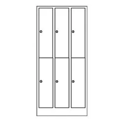 Wolf Garderobenschrank In Komfort-Größe - 6 Abteile, Abteilbreite 300 Mm - -WOLF Geschäft 15617281 3