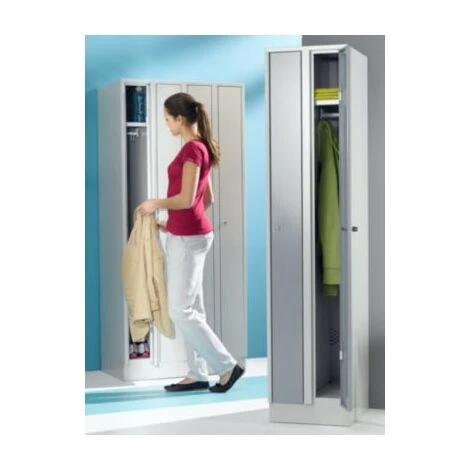 Wolf Raumspar-Schrank - 4 Abteile, Schrankbreite 800 Mm, Silbergrau RAL 7001 2 Wolf Raumspar-Schrank - 4 Abteile, Schrankbreite 800 Mm, Silbergrau RAL 7001 – Bild 2