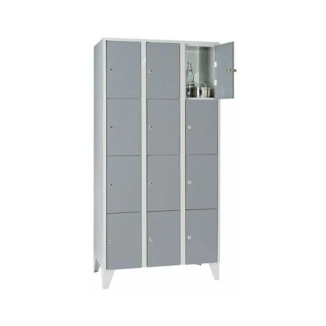 Wolf Stahlspind - Mit Stollenfüßen, 12 Fächer, 300 Mm, Lichtgrau / Silbergrau 1 Wolf Stahlspind - Mit Stollenfüßen, 12 Fächer, 300 Mm, Lichtgrau / Silbergrau