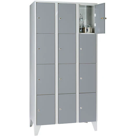 Wolf Stahlspind - Mit Stollenfüßen, 12 Fächer, 300 Mm, Lichtgrau / Silbergrau 4 Wolf Stahlspind - Mit Stollenfüßen, 12 Fächer, 300 Mm, Lichtgrau / Silbergrau – Bild 4