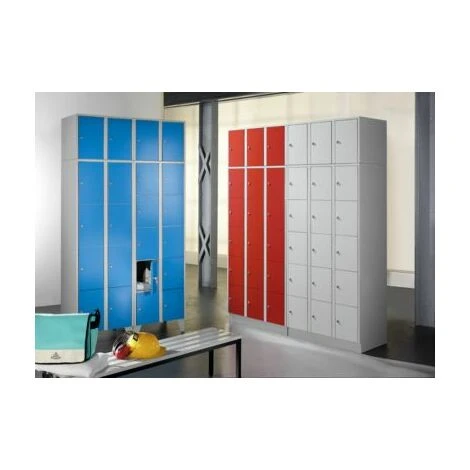 Wolf Stahlspind - Mit Stollenfüßen, 15 Fächer, 300 Mm, Lichtgrau / Silbergrau 2 Wolf Stahlspind - Mit Stollenfüßen, 15 Fächer, 300 Mm, Lichtgrau / Silbergrau – Bild 2