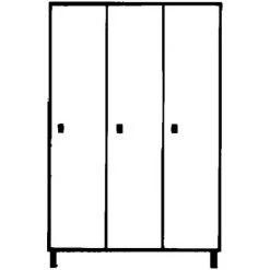 Wolf Schließfachschrank Mit Sockel - HxBxT 1800 X 1200 X 500 Mm, 3 Fächer, -WOLF Geschäft 15623303 3