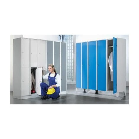 Wolf Schließfachschrank Mit Sockel - HxBxT 1800 X 900 X 500 Mm, 3 Fächer, 2 Wolf Schließfachschrank Mit Sockel - HxBxT 1800 X 900 X 500 Mm, 3 Fächer, – Bild 2