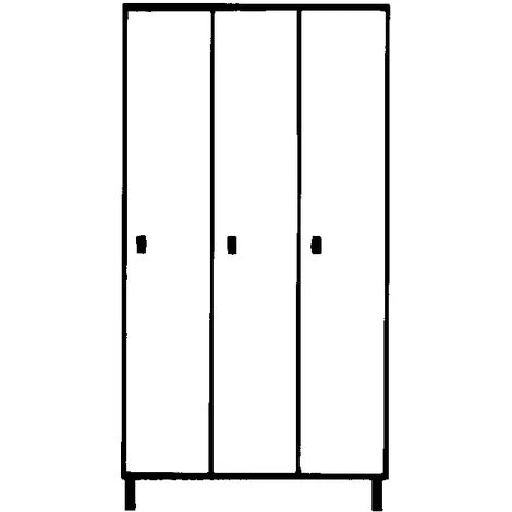 Wolf Schließfachschrank Mit Sockel - HxBxT 1800 X 900 X 500 Mm, 3 Fächer, 3 Wolf Schließfachschrank Mit Sockel - HxBxT 1800 X 900 X 500 Mm, 3 Fächer, – Bild 3