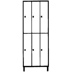Wolf Schließfachschrank Mit Sockel - HxBxT 1800 X 900 X 500 Mm, 6 Fächer, -WOLF Geschäft 15623308 3