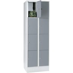 Wolf Stahlspind - Mit Bodensockel, 8 Fächer, 300 Mm, Lichtgrau / Silbergrau -WOLF Geschäft 15623310 4