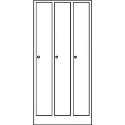 Wolf Garderobenschrank In Komfort-Größe - 3 Abteile, Abteilbreite 300 Mm, 7 Wolf Garderobenschrank In Komfort-Größe - 3 Abteile, Abteilbreite 300 Mm, -WOLF Geschäft 15627716 3