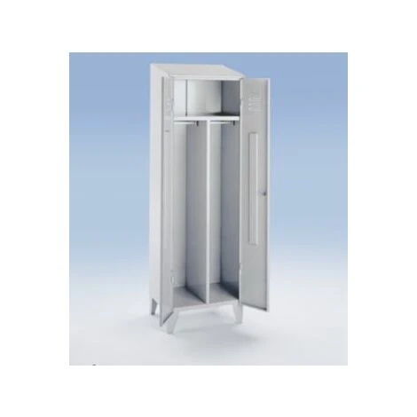 Wolf Stahlspind - 2 Hohe Abteile - Vollwand-Türen, Lichtblau, Abteilbreite 1200 2 Wolf Stahlspind - 2 Hohe Abteile - Vollwand-Türen, Lichtblau, Abteilbreite 1200 – Bild 2