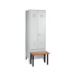 Wolf Kleiderspind Mit Vorgebauter Bank - Vollwand-Türen, Abteilbreite 600 Mm, 1