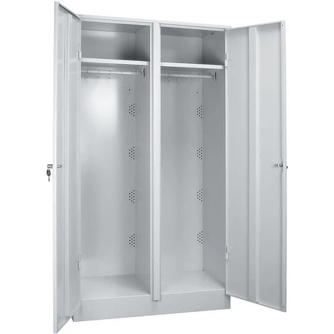 Wolf Stahlschrank - Kleiderschrank Breit, Mit Bodensockel - Türen Lichtblau RAL 3 Wolf Stahlschrank - Kleiderschrank Breit, Mit Bodensockel - Türen Lichtblau RAL – Bild 3