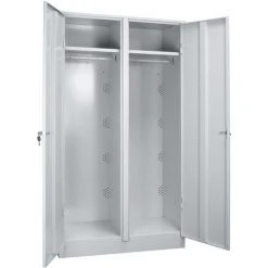 Wolf Stahlschrank - Kleiderschrank Breit, Mit Bodensockel - Türen Lichtblau RAL 8 Wolf Stahlschrank - Kleiderschrank Breit, Mit Bodensockel - Türen Lichtblau RAL -WOLF Geschäft 15629794 4