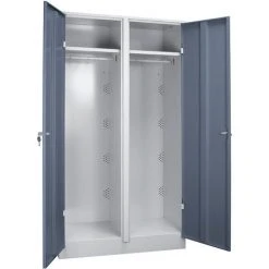 Wolf Stahlschrank - Kleiderschrank Breit, Mit Bodensockel - Türen Lichtblau RAL 9 Wolf Stahlschrank - Kleiderschrank Breit, Mit Bodensockel - Türen Lichtblau RAL -WOLF Geschäft 15629794 5