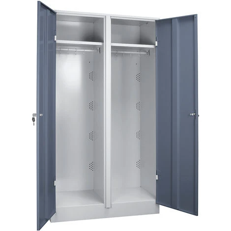 Wolf Stahlschrank - Kleiderschrank Breit, Mit Bodensockel - Türen Lichtblau RAL 5 Wolf Stahlschrank - Kleiderschrank Breit, Mit Bodensockel - Türen Lichtblau RAL – Bild 5