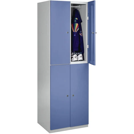 Wolf Garderobenschrank - 4 Fächer, 1800 X 600 X 500 Mm - Türen Feuerrot 4 Wolf Garderobenschrank - 4 Fächer, 1800 X 600 X 500 Mm - Türen Feuerrot – Bild 4