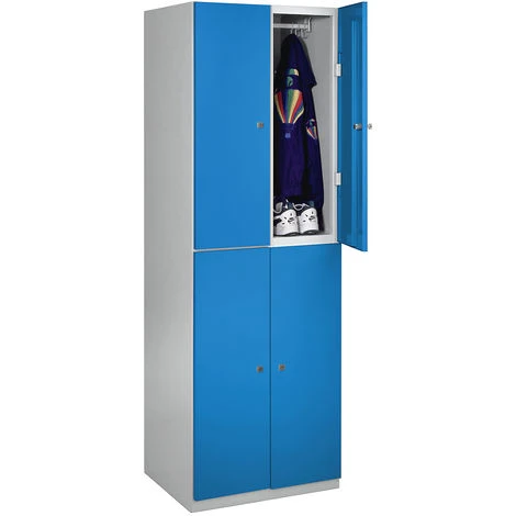 Wolf Garderobenschrank - 4 Fächer, 1800 X 600 X 500 Mm - Türen Feuerrot 5 Wolf Garderobenschrank - 4 Fächer, 1800 X 600 X 500 Mm - Türen Feuerrot – Bild 5