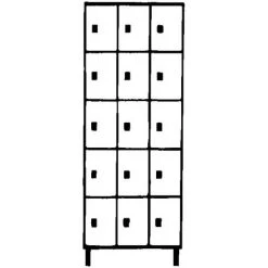 Wolf Stahlspind - Mit Bodensockel, 15 Abteile, 300 Mm - Lichtgrau / Enzianblau -WOLF Geschäft 15629940 3