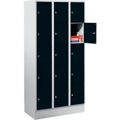 Wolf Stahlspind - Mit Bodensockel, 15 Abteile, 300 Mm - Lichtgrau / Enzianblau -WOLF Geschäft 15629940 5