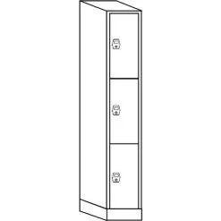 Wolf – Garderobenschrank, Fachhöhe 540 Mm - 1 Abteil à 300 Mm Breite - -WOLF Geschäft 15631627 3