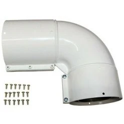 WOLF Abgasrohrbogen DN63/96 90Gr Weiß Für Heizthermen, 2600404