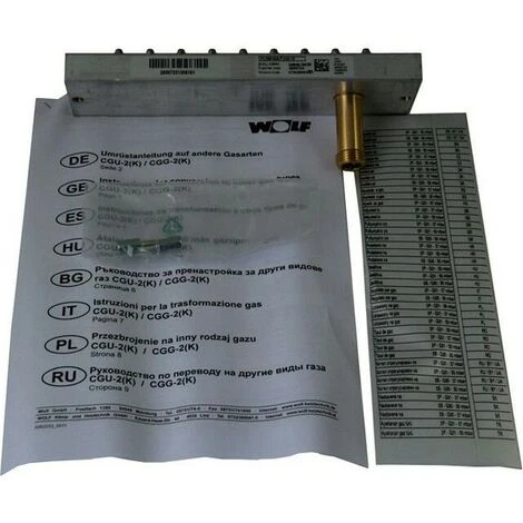 WOLF Umrüstsatz Erdgas E/LL - Flüssiggas P Bzw. B/P, Für CGU-2(K)-18 1 WOLF Umrüstsatz Erdgas E/LL - Flüssiggas P Bzw. B/P, Für CGU-2(K)-18