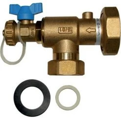 WOLF Winkelstück Mit KFE-Hahn Messing, M. Dichtung, 2009015