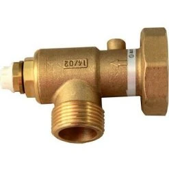 WOLF Winkelstück Mit Entlüftung Messing, Mit Dichtung, 2009016