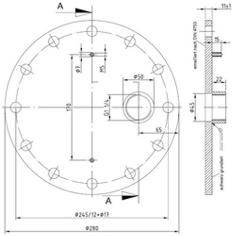 WOLF Handlochdeckel 1 X 1 1/4" Emailliert, 2523110000 1 WOLF Handlochdeckel 1 X 1 1/4" Emailliert, 2523110000