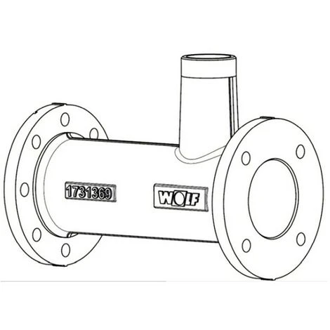 WOLF Anschlussrohr DN 100 Für MGK-2 800-1000 1 WOLF Anschlussrohr DN 100 Für MGK-2 800-1000