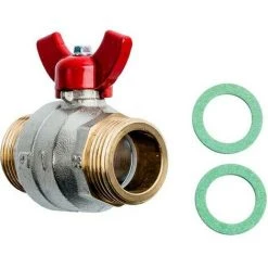 WOLF Kugelhahn G1" AG/AG Rot Für Frischwasser- Und Ladestationen