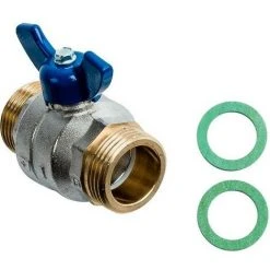 WOLF Kugelhahn G1" AG/AG Blau Für Frischwasser- Und Ladestationen