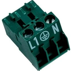 WOLF STECKER 3-POL. RAST 5 In MOOSGRÜN L/PE/N