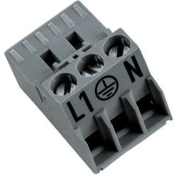 WOLF STECKER 3-POL. RAST 5 In LICHTBLAU L/PE/