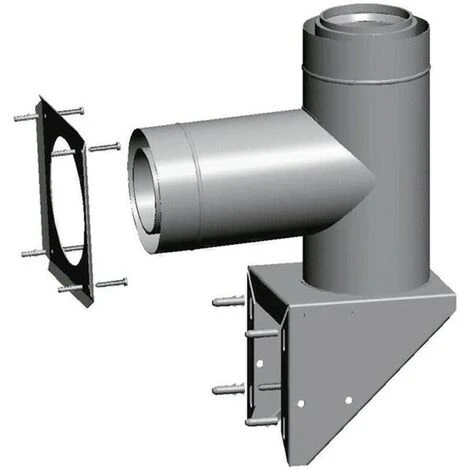 WOLF Außenwandkonsole DN 110/160 Edelstahl/Polypropylen 1 WOLF Außenwandkonsole DN 110/160 Edelstahl/Polypropylen