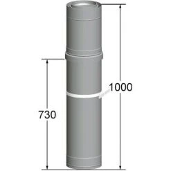 WOLF Dachdurchführung DN 160/225 1000mm, 2651346