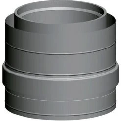 WOLF Zuluftstutzen DN 315/400, Edelstahl/PP 250mm, 2651446