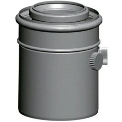 WOLF Anschluss-Adapter Mit Meßstutzen D= 125/80, Weiß, Steckbar