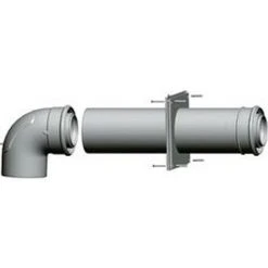 WOLF Anschluss-Set Für Schachteinbau, Weiß DN 125/80