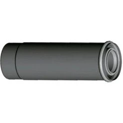 WOLF Schiebemuffe (Trennvorrichtung) Für Luft-/Abgasrohr D= 60/100, Weiß