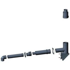 WOLF Grundbausatz DN 60/100 - DN110/160 Mehrfachbelegung, Fassade, 1. Gerät