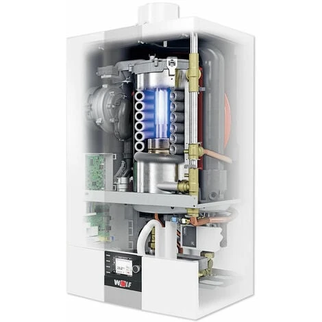 WOLF CGB-2 14 KW Gasbrennwert-Heizungspaket Mit Bedienmodul BM-2 In Weiß Und Verrohrungsgruppen Heiz- & Mischkreis 2 WOLF CGB-2 14 KW Gasbrennwert-Heizungspaket Mit Bedienmodul BM-2 In Weiß Und Verrohrungsgruppen Heiz- & Mischkreis – Bild 2
