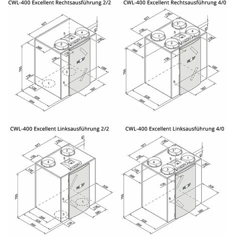 WOLF Comfort-Wohnungs-Lüftung CWL-400 EXCELLENT - Mit Wärmerückgewinnung - 4/0 R 2 WOLF Comfort-Wohnungs-Lüftung CWL-400 EXCELLENT - Mit Wärmerückgewinnung - 4/0 R – Bild 2