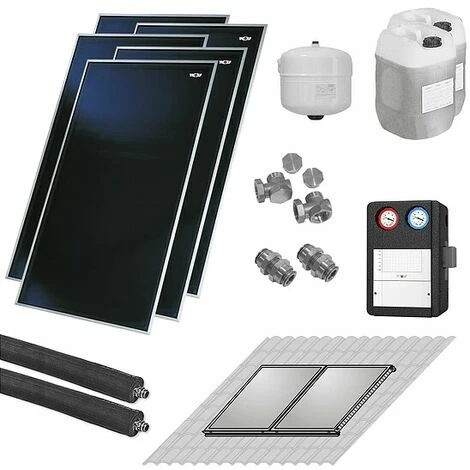 WOLF Solaranlage Mit 5 Stk. CFK-1 Kollektoren, SM1-2 Regelung Und Zubehör Zur Solaren Nachrüstung - 7700778W15 1 WOLF Solaranlage Mit 5 Stk. CFK-1 Kollektoren, SM1-2 Regelung Und Zubehör Zur Solaren Nachrüstung - 7700778W15