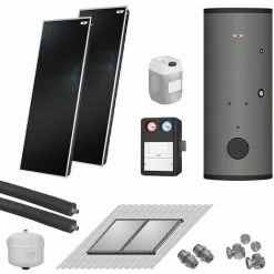 WOLF Solaranlage Mit 2 Stk. TopSon F3-1 Kollektoren, SM2-2 Regelung Und Solarspeicher SEM-2-300 - 7700965W04