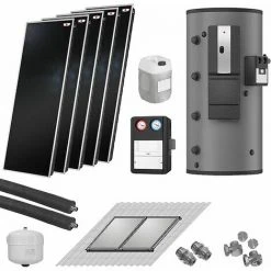 WOLF Solaranlage Mit 5 Stk. TopSon F3-1 Kollektoren, SM2-2 Regelung Und Schichten-Pufferspeicher BSP-800 - 7700965W30