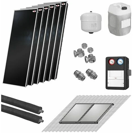 WOLF Solaranlage Mit 6 Stk. TopSon F3-1 Kollektoren, SM1-2 Regelung Und Zubehör Zur Solaren Nachrüstung - 7700965W15 1 WOLF Solaranlage Mit 6 Stk. TopSon F3-1 Kollektoren, SM1-2 Regelung Und Zubehör Zur Solaren Nachrüstung - 7700965W15