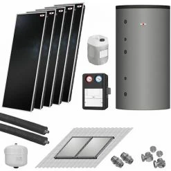 WOLF Solaranlage Mit 5 Stk. TopSon F3-1 Kollektoren, SM2-2 Regelung Und Pufferspeicher BSH-800 - 7700965W34