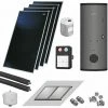 WOLF Solaranlage Mit 4 Stk. CFK-1 Kollektoren, SM2-2 Regelung Und Solarspeicher SEM-1-500