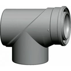 Wolf Revisions-T-Stück DN110/160 90Gr Für Luft-/Abgasrohr, Weiß, Steckbar