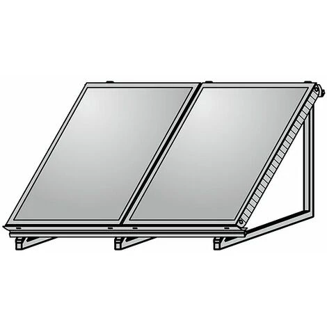 WOLF AluFlex-U Aufstellgerüste Hochkant Für 2 Kollektoren TopSon F3-1 / CFK-1 - 2484083 1 WOLF AluFlex-U Aufstellgerüste Hochkant Für 2 Kollektoren TopSon F3-1 / CFK-1 - 2484083